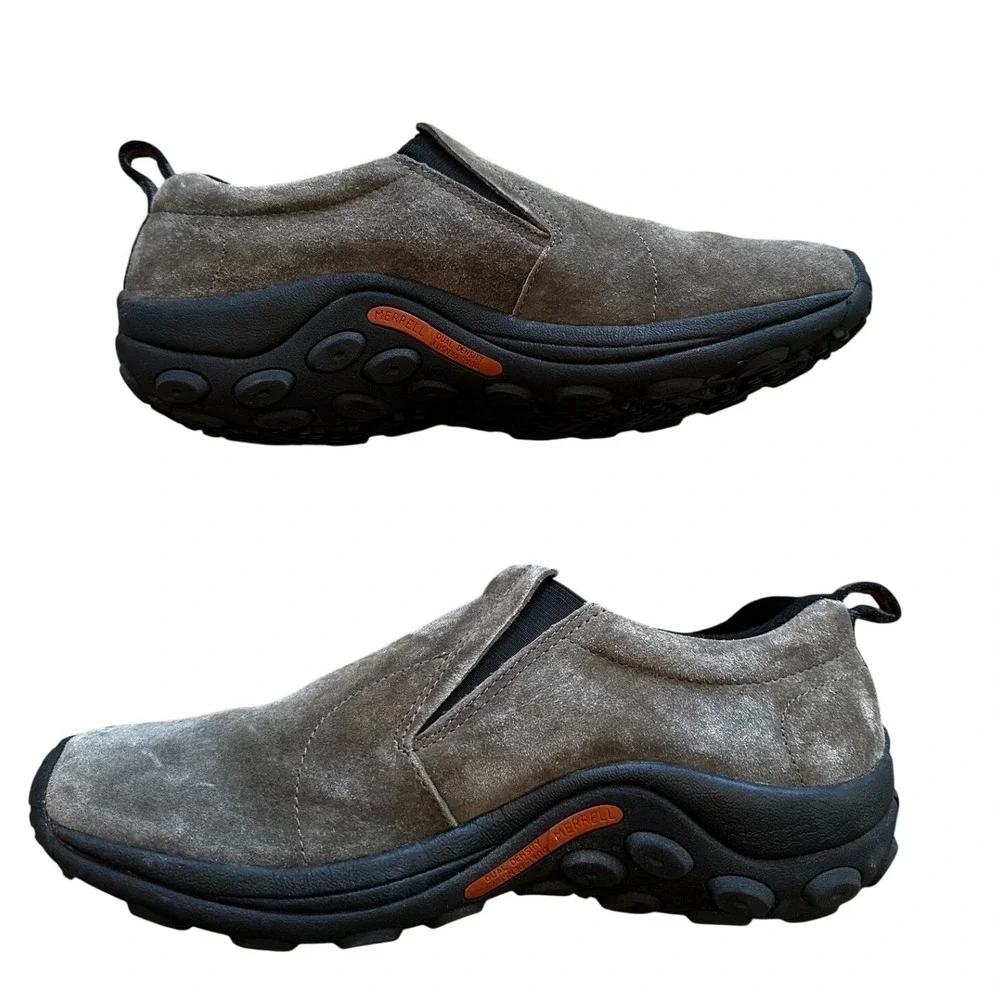 Merrell Jungle Moc Gunsmoke Suede Slip On Hiking‎ Shoes Mens 9.5